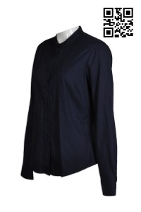 R205 fit ladies' shirts design women twill collar tailor made supplier company supplier